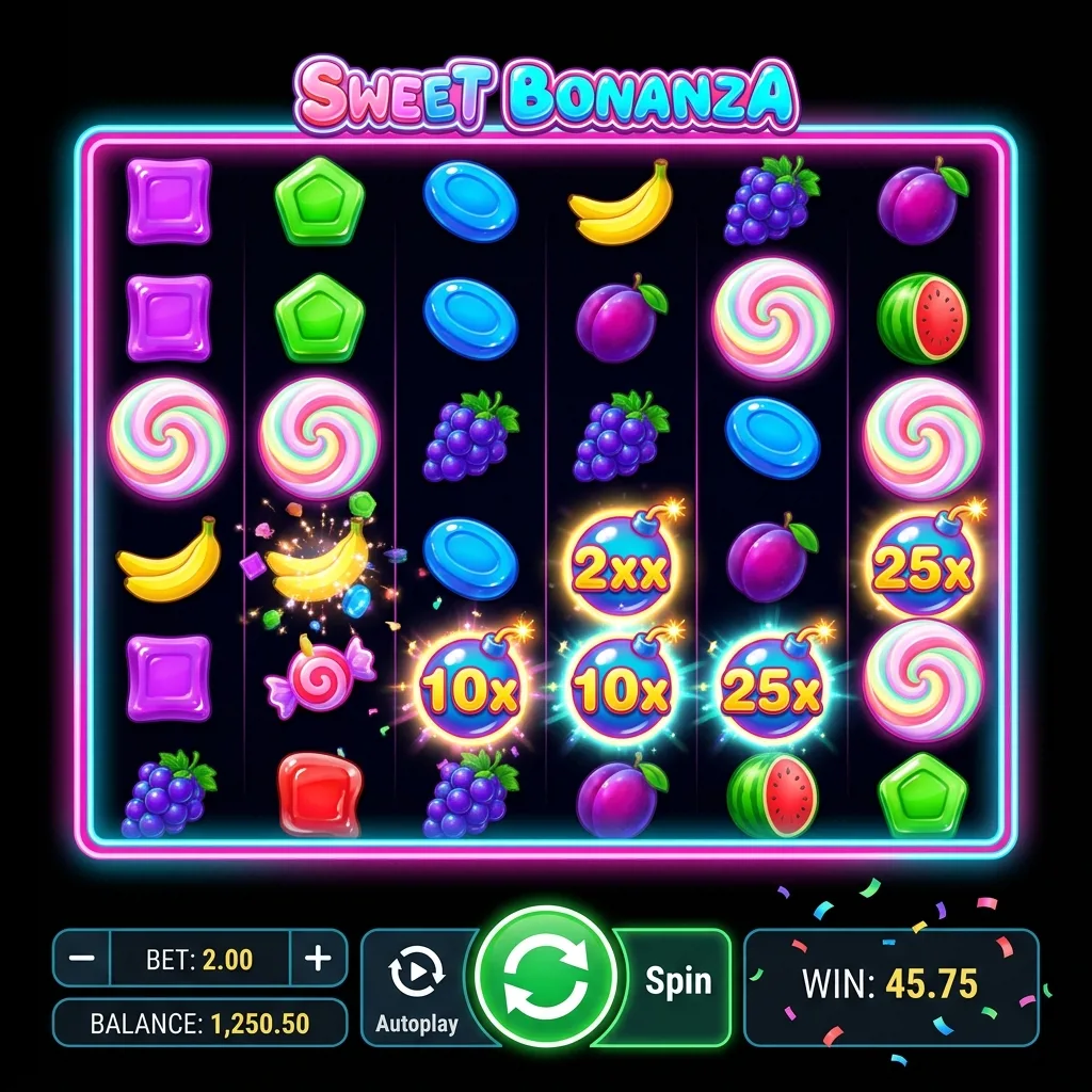 Слот Sweet Bonanza с тумблер-механикой и бонусными покупками