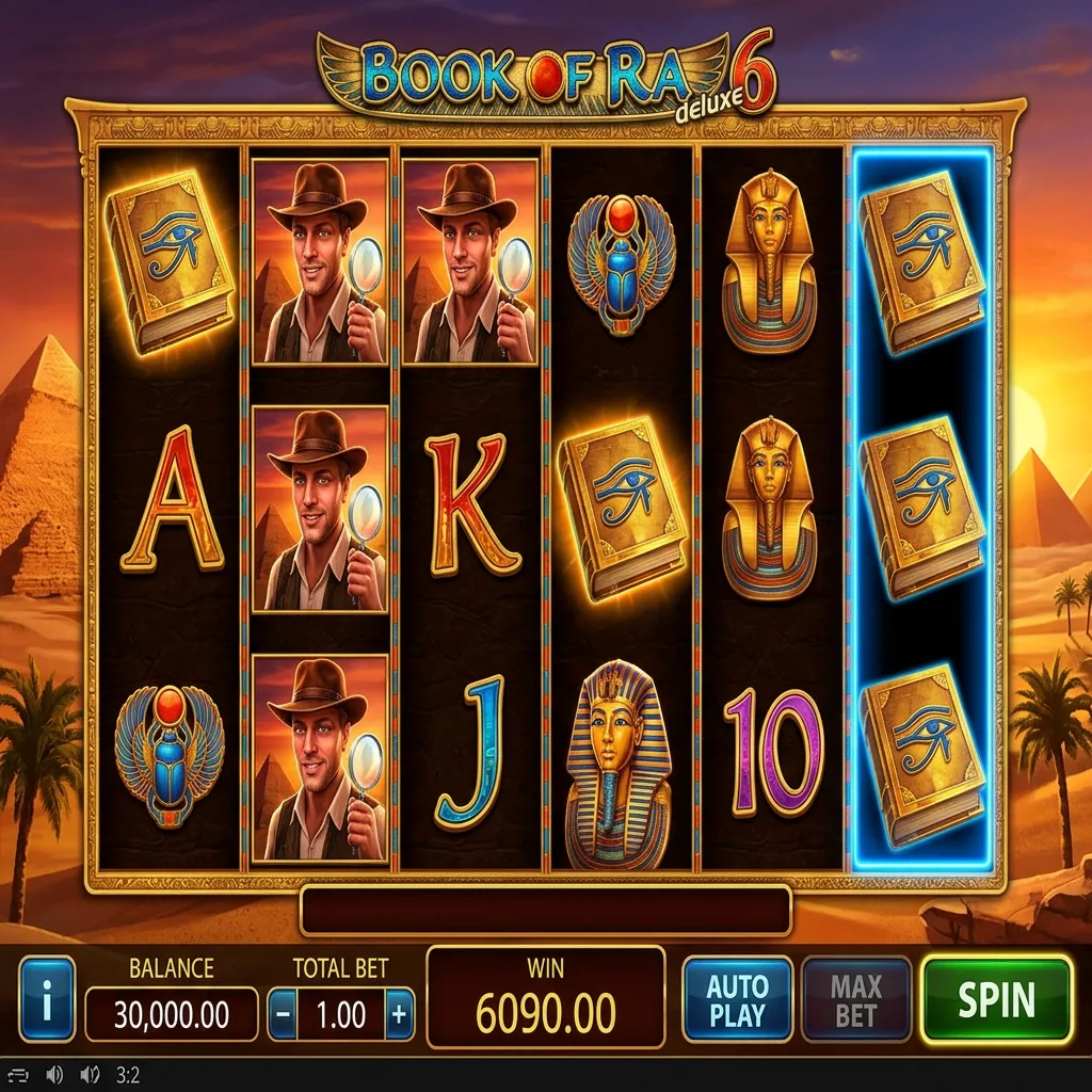Book of Ra Deluxe 6 с шестым барабаном