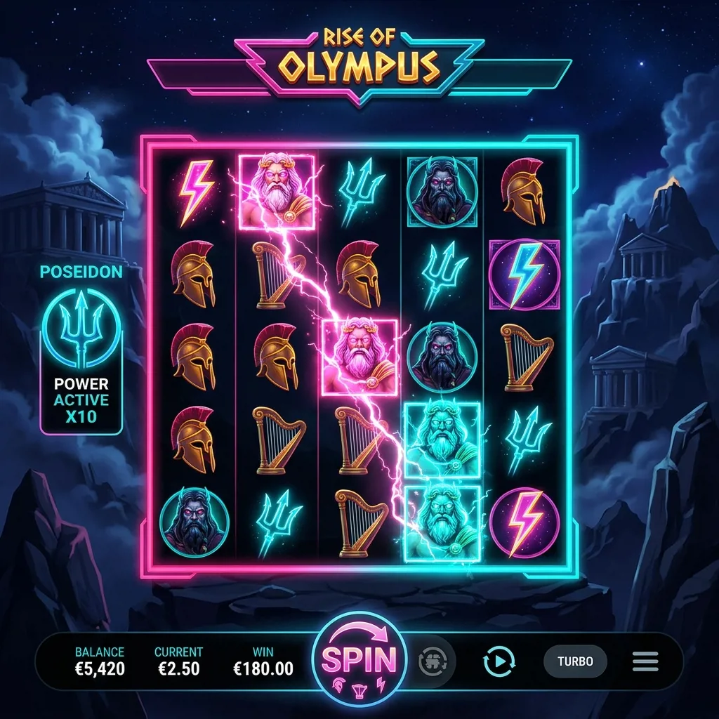 Слот Rise of Olympus с каскадной сеткой