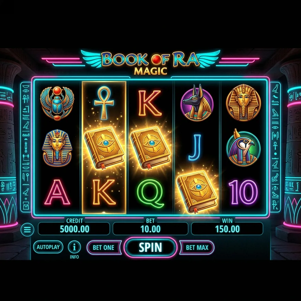 Слот Book of Ra Magic с расширяющимися символами