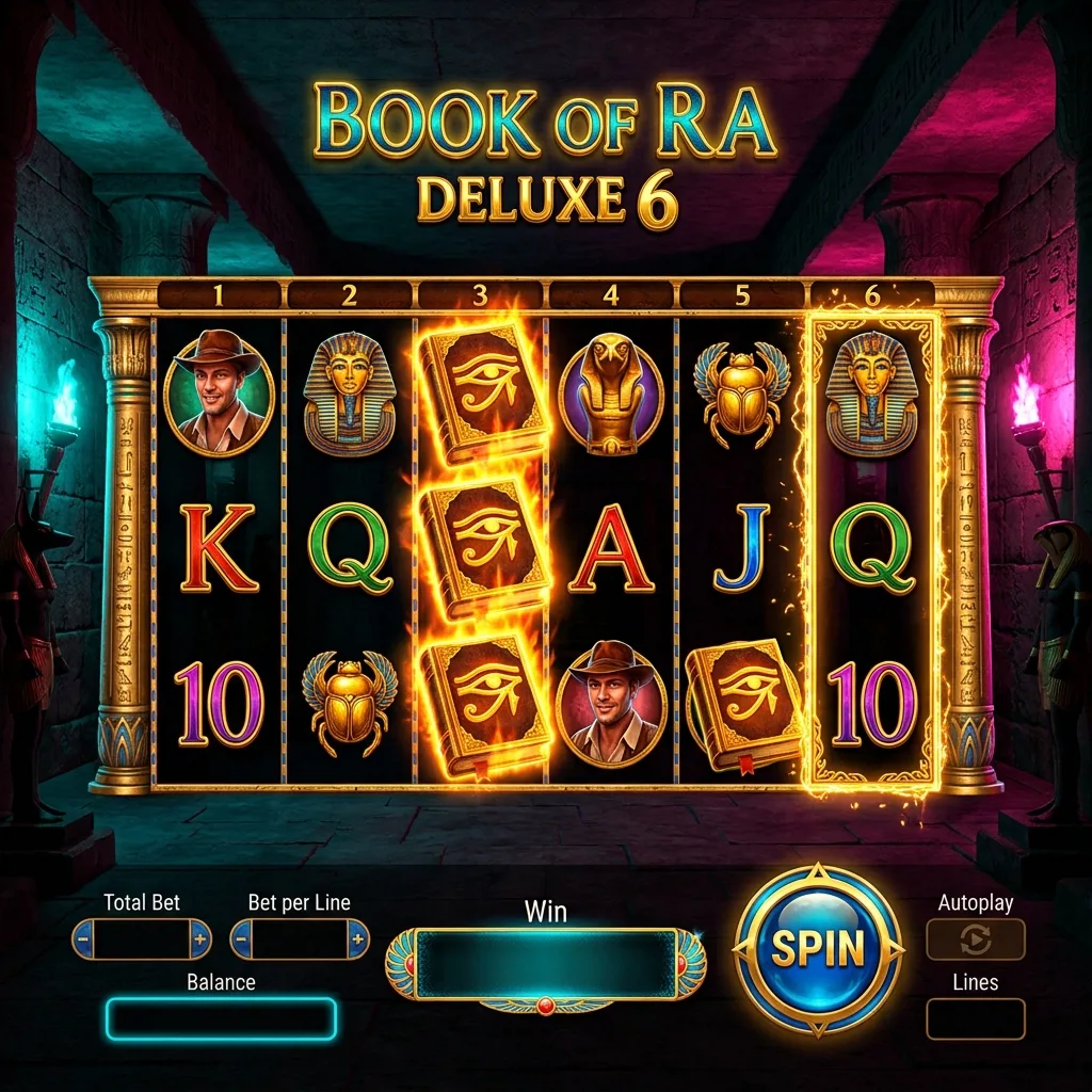 Слот Book of Ra Deluxe 6 — шестой барабан для максимальных выигрышей