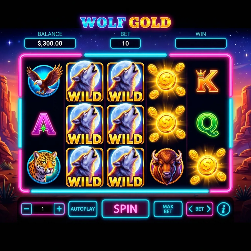 Слот Wolf Gold с стекированными Wild