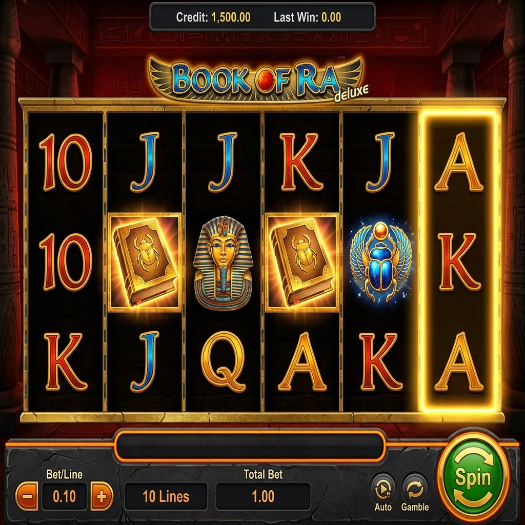 Слот Book of Ra Deluxe 6 с шестым барабаном и бонусом