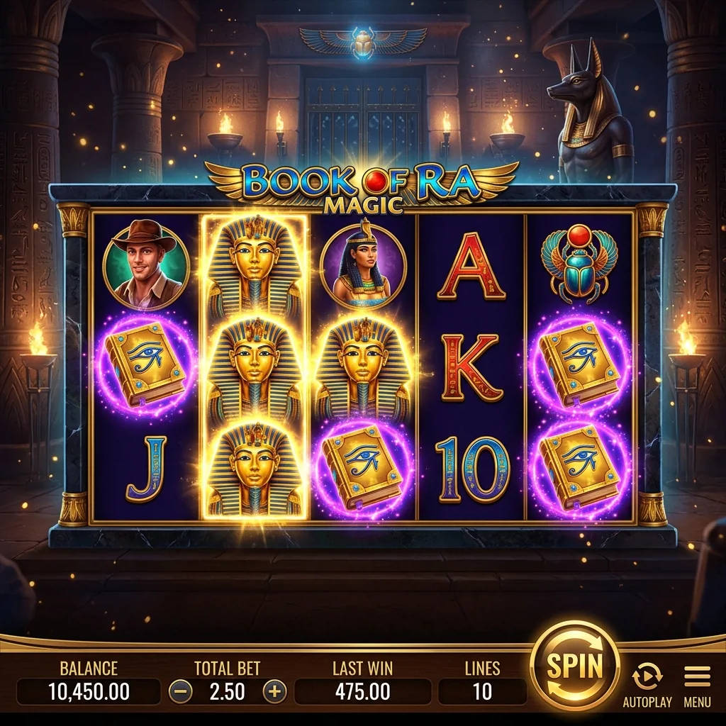 Слот Book of Ra Magic с дополнительными expanding symbols