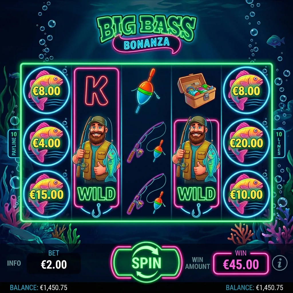 Слот Big Bass Bonanza с денежными символами Wild