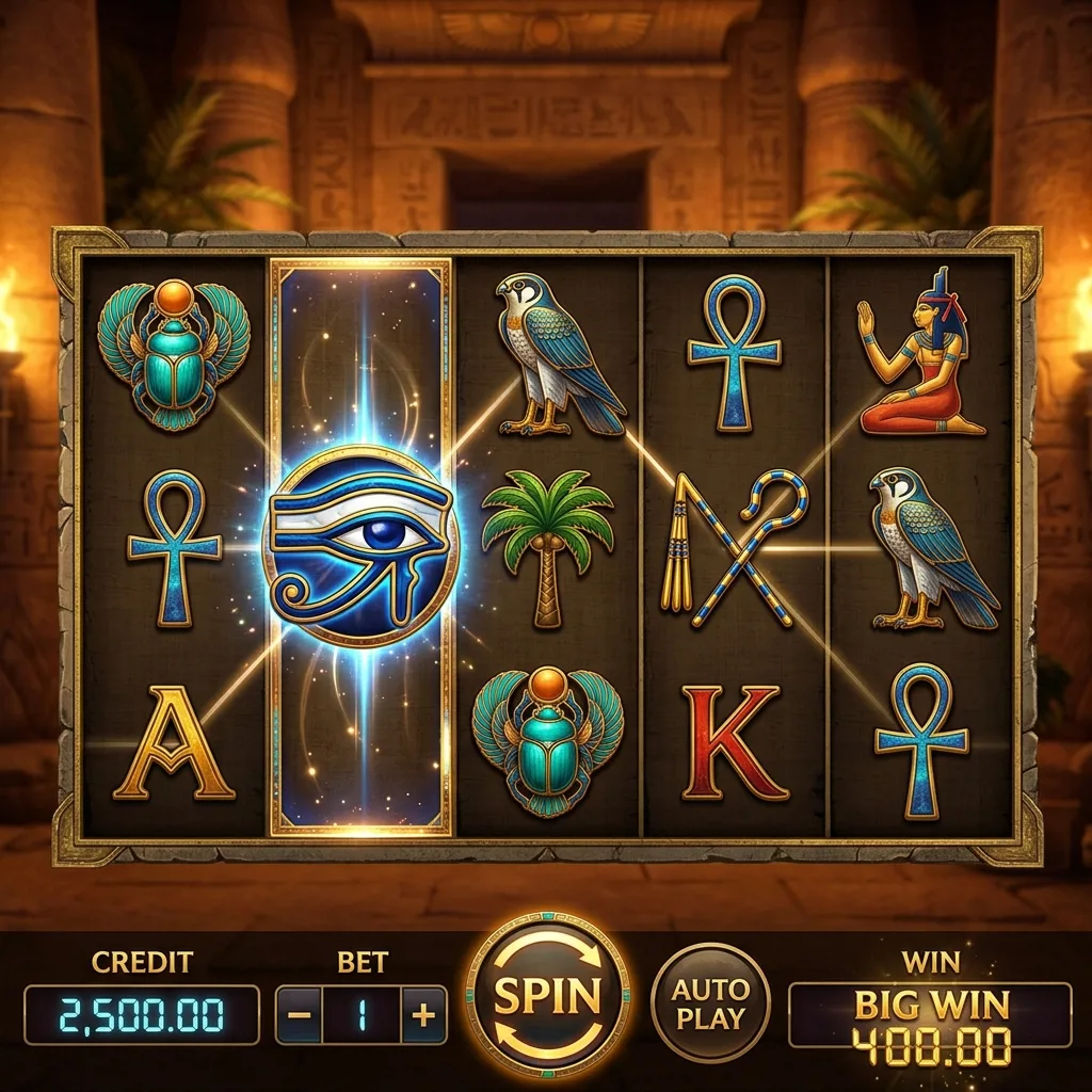 Египетский автомат Eye of Horus с расширяющимися дикими символами